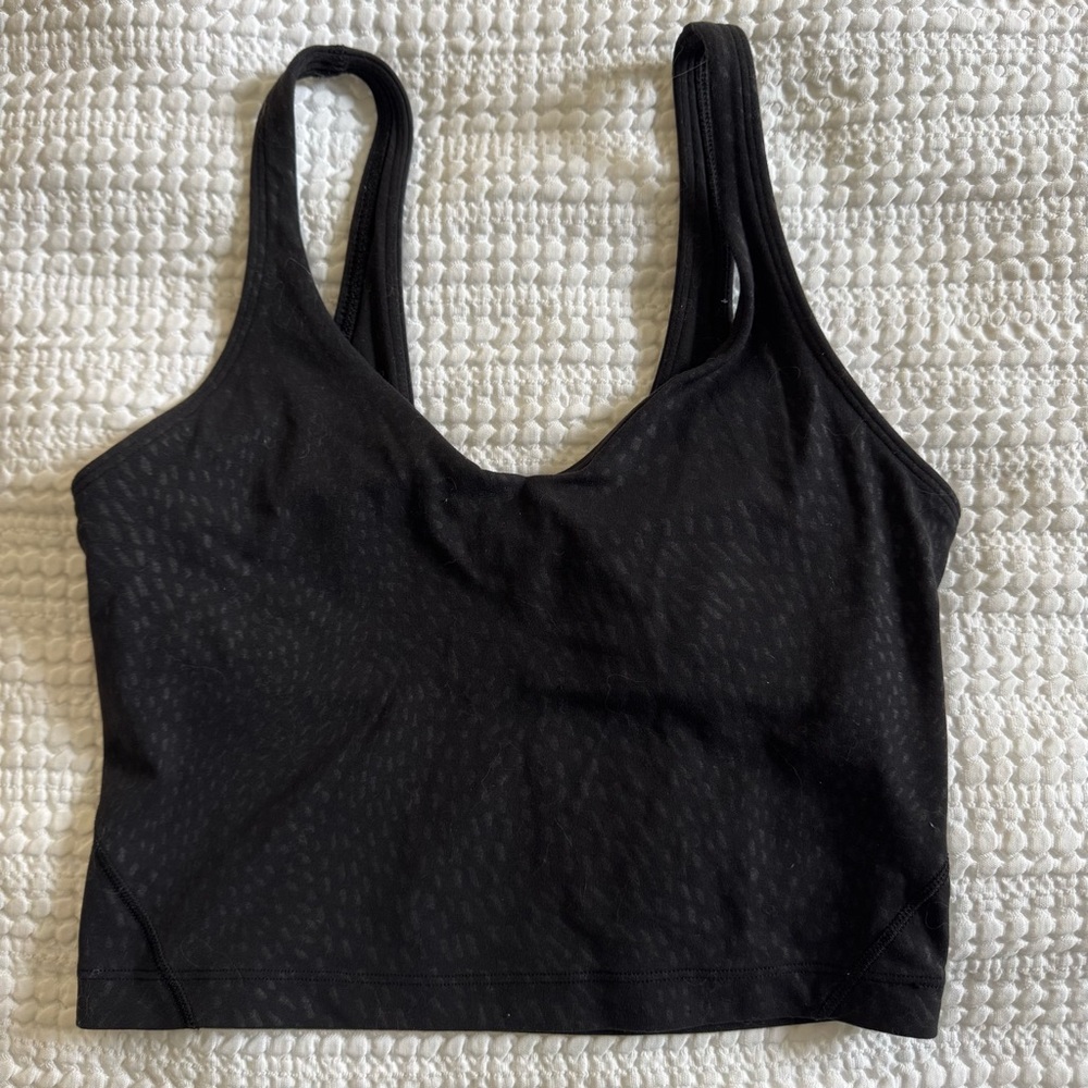 Lululemon Align Tank Top Black Patterned